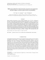 Research paper thumbnail of Multiscale method for characterization of porous microstructures and their impact on macroscopic effective permeability