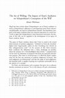 Research paper thumbnail of The Art of Willing: The Impact of Kant's Aesthetics on Schopenhauer's Conception of the Will (2013)