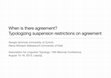 Research paper thumbnail of When is there agreement? Typologizing suspension restrictions on agreement