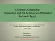 Research paper thumbnail of Guest Lecture about “Arab Uprisings, Political Socialization, Activism, Childhood and Education”. College of Education, University of Illinois. 2014, Urbana-Champaign USA (PowerPoint)