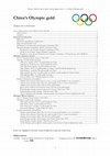 Research paper thumbnail of China’s Olympic gold