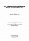 Research paper thumbnail of GPU Acceleration of High-Order Numerical Methods for Turbomachinery Flow