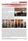 Research paper thumbnail of Exposición "Paisajes Orientales" (2014)