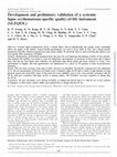 Research paper thumbnail of Development and preliminary validation of a systemic lupus erythematosus-specific quality-of-life instrument (SLEQOL