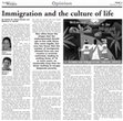 Research paper thumbnail of Immigration and the Culture of Life