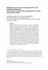 Research paper thumbnail of Bridging the gap between processing preferences and typological distributions: initial evidence from the online comprehension of control constructions in Hindi