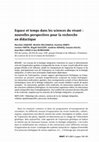 Research paper thumbnail of Espace et temps dans les sciences du vivant : nouvelles perspectives pour la recherche en didactique