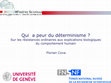 Research paper thumbnail of Qui a peur du déterminisme ? Sur les résistances ordinaires aux explications biologiques du comportement humain