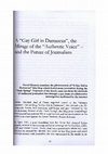 Research paper thumbnail of A'Gay Girl in Damascus', the Mirage of the'Authentic Voice'-and the Future of Journalism