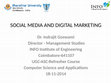 Research paper thumbnail of SOCIAL MEDIA AND DIGITAL MARKETING