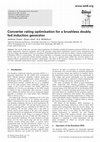 Research paper thumbnail of Converter Rating Optimization for a Brushless Doubly fed Induction Generator