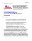 Research paper thumbnail of 2014 Rethinking Intelligence (Reality Sandwich)