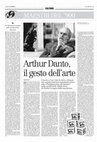 Research paper thumbnail of Arthur Danto, il gesto dell'arte