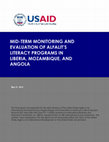 Research paper thumbnail of Mid-term monitoring and evaluation of Alfalit's literacy programs in Liberia, Mozambique, and Angola