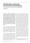 Research paper thumbnail of Identifications nationales et construction des frontières. Les Palestiniens au Liban (1943-1958) in  Vingtième Siècle, mars 2009, n°103, p. 105-119. 