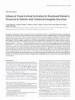 Research paper thumbnail of Enhanced Visual Cortical Activation for Emotional Stimuli is Preserved in Patients with Unilateral Amygdala Resection