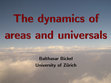 Research paper thumbnail of The dynamics of areas and universals