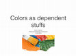 Research paper thumbnail of Colors as Dependent Stuffs