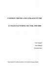 Research paper thumbnail of COMMON TRENDS AND LINKAGES IN THE US MANUFACTURING SECTOR, 1969-2000