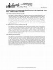 Research paper thumbnail of How the Pathway to Engineering Affects Diversity in the Engineering Work- force: A Silicon Valley Case Study