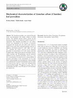 Research paper thumbnail of Biochemical characterization of Santalum album (Chandan) leaf peroxidase