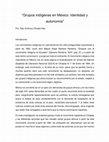 Research paper thumbnail of los grupos indígenas