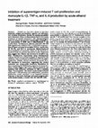 Research paper thumbnail of Inhibition of superantigen-induced T cell proliferation and monocyte ILi �, TNF-a, and IL6 production by acute ethanol treatment