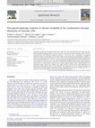 Research paper thumbnail of Post-glacial landscape response to climate variability in the southeastern San Juan Mountains of Colorado, USA