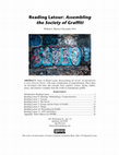 Research paper thumbnail of Reading Latour: Assembling the Society of Graffiti