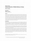 Research paper thumbnail of Family Networks of Mobile Money in Kenya 