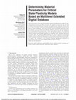 Research paper thumbnail of Determining material parameters for critical state plasticity models based on multilevel extended digital database