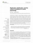 Research paper thumbnail of Replication, falsification, and the crisis of confidence in social psychology