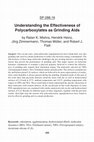 Research paper thumbnail of Understanding the effectiveness of polycarboxylates as grinding aids