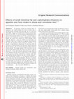 Research paper thumbnail of Effects of small-intestinal fat and carbohydrate infusions on appetite and food intake in obese and nonobese men