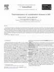 Research paper thumbnail of Thermodynamics of crystallization stresses in DEF