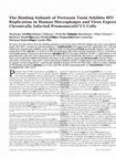 Research paper thumbnail of The Binding Subunit of Pertussis Toxin Inhibits HIV Replication in Human Macrophages and Virus Expression in Chronically Infected Promonocytic U1 Cells