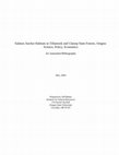 Research paper thumbnail of Salmon anchor habitats in Tillamook and Clatsop State Forests, Oregon : science, policy, economics ; an annotated bibliography