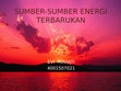 Research paper thumbnail of SUMBER SUMBER ENERGI TERBARUKAN