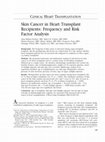 Research paper thumbnail of Skin cancer in heart transplant recipients: frequency and risk factor analysis