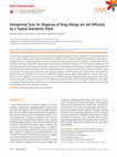 Research paper thumbnail of Intradermal Tests for Diagnosis of Drug Allergy are not Affected by a Topical Anesthetic Patch