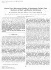 Research paper thumbnail of Atomic force microscope studies of membranes: Surface pore structures of Cyclopore and Anopore membranes