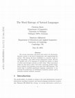 Research paper thumbnail of The word entropy of natural languages