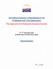 Research paper thumbnail of CYBERSPACE GOVERNANCE: The Imperative For National & Economic Security