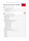 Research paper thumbnail of Democratic elections in the ROC/Taiwan since 1989