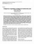 Research paper thumbnail of Indigenous vegetables of Nepal for biodiversity and food security