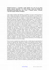 Research paper thumbnail of Reseña de "Seguridad y medio ambiente. Dos caras de una misma moneda", de Sagrario Morán