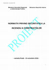 Research paper thumbnail of NORMATIV PRIVIND SECURITATEA LA INCENDIU A CONSTRUCŢIILOR