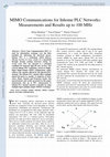 Research paper thumbnail of MIMO communications for inhome PLC networks: Measurements and results up to 100 MHz