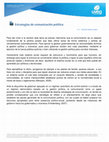 Research paper thumbnail of Estrategias de Comunicacion Politica