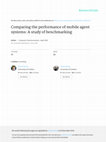 Research paper thumbnail of Comparing the performance of mobile agent systems: a study of benchmarking